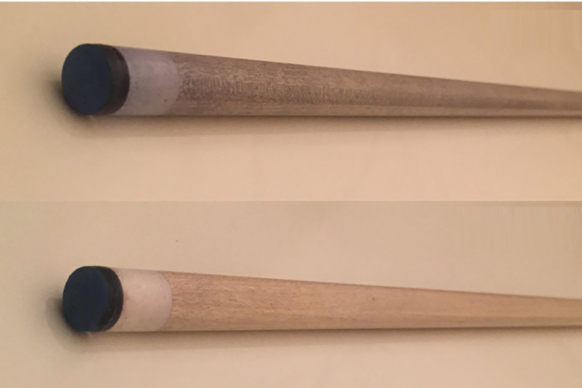 What does burnishing a pool cue shaft mean
