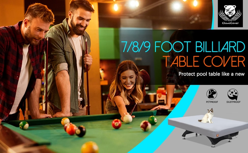 8-Foot Clear Vinyl Pool Table Cover With Weighted Corners - Dust & Spill Protection
