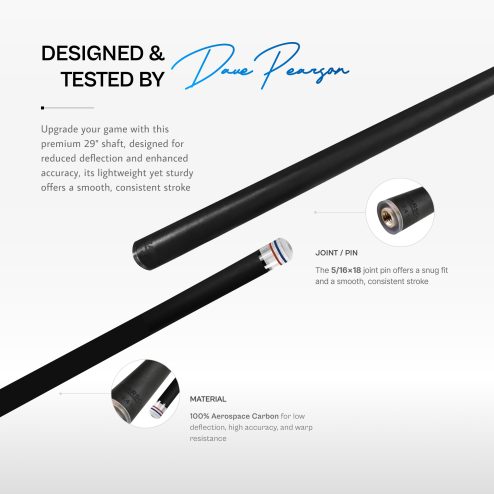Factory Customized 2 Piece Carbon Fiber Billiard Pool Cue Stick 58'' Low Deflect
