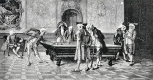 Billiards game in history