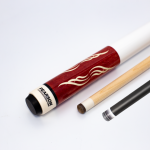 PK Carbon Clear Cue Red with White Handle 18oz 12.4mm