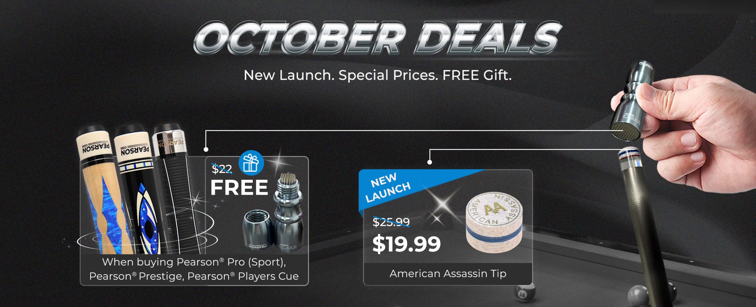 October 2025 promotion, free gift with new american assassin tip