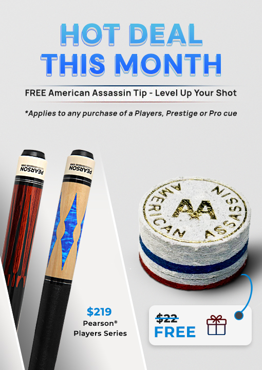 Free American Assassin Tip when buying Players / Prestige / Pro cue