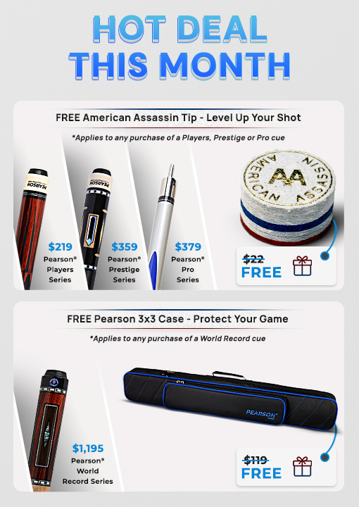 Free gifts when buying Players / Prestige / Pro / World Record cue