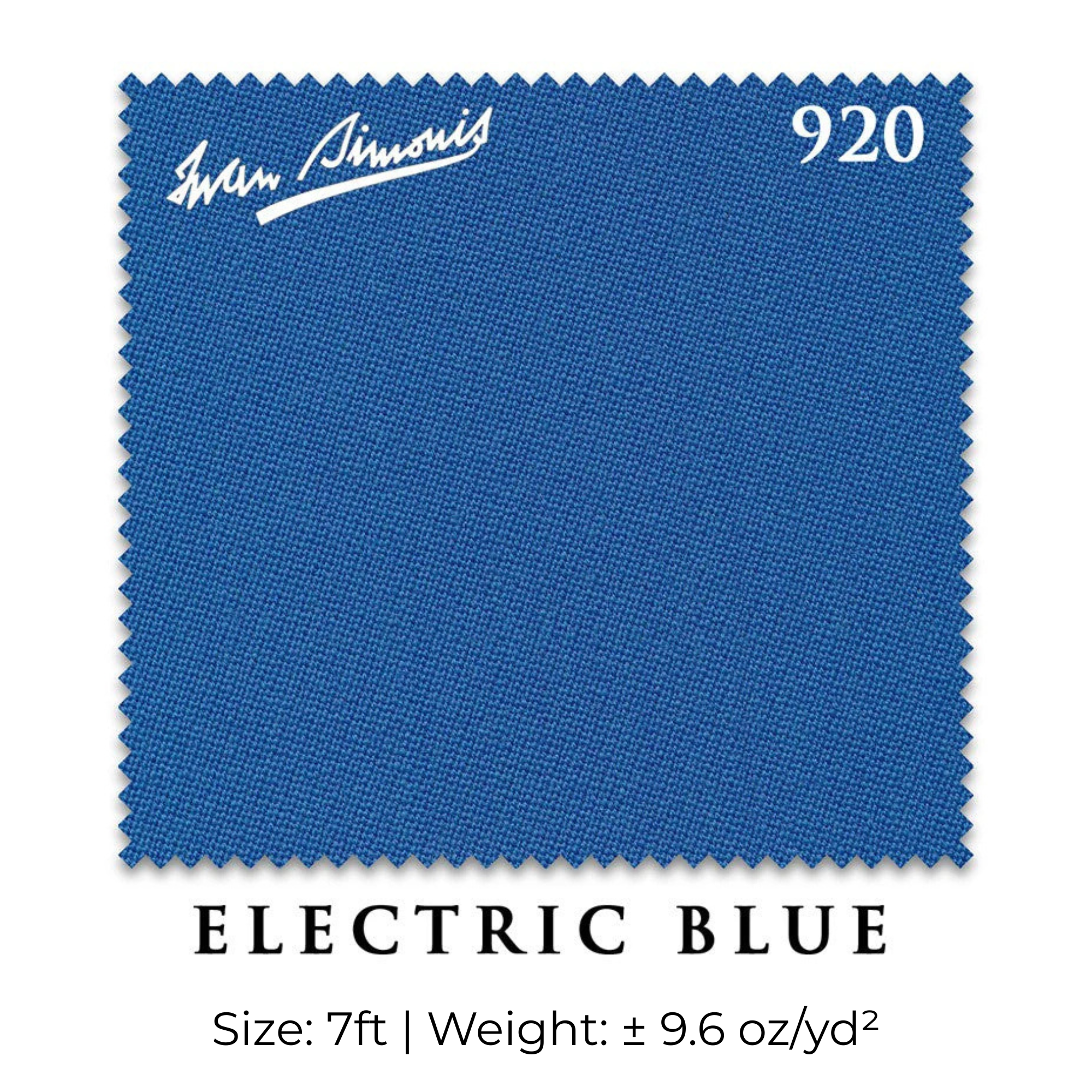 66 Electric Blue Bar Cloth 7 foot